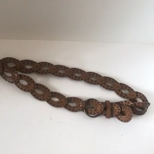 Brown studded hip belt